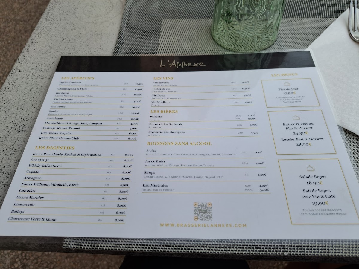 Menu Brasserie L'annexe-4